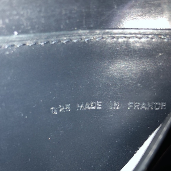 MCARTIER Black Leather Sapphire Gold Bifold Wallet Coin Pocket Made In France - Picture 13 of 17